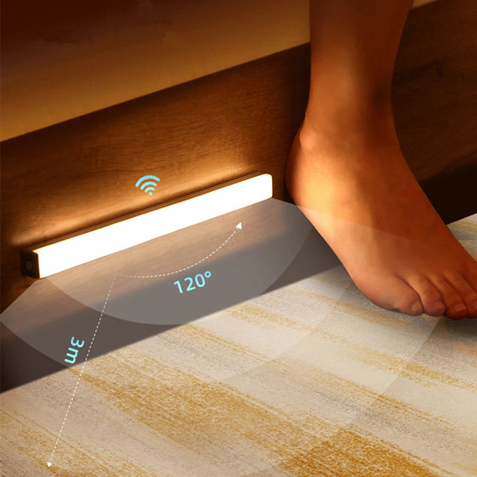 Wireless LED Night Light | Motion Sensor, USB-C – Perfect for Wardrobe, Stairs, and Kitchen