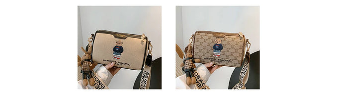 Beibao New Fashionable Cylindrical Bag Women's Shoulder Bag Embroidered Canvas Women's Bag Crossbody Bag Texture Small Bag