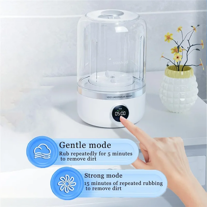 Portable Mini Washing Machine Ye02 | Wireless & Rechargeable – Perfect for Delicates